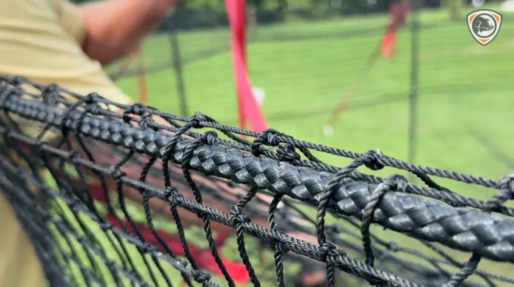 PIG Hog Trap training mode setup showing net openings bait placement and hog entry path