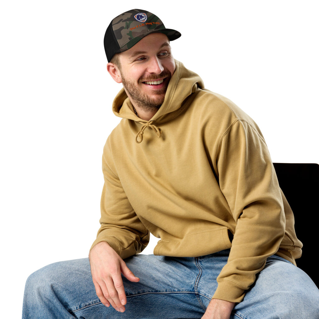 p.i.g. hog trap camo trucker hat p.i.g. hog trap camo trucker hat